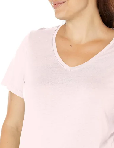Vista 3 de HUE Camiseta de pijama de manga corta con cuello en V para mujer