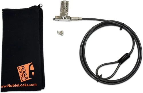 Vista 4 de Noble Locks TZ03TC - Cerradura combinada de cuña ultra compacta de 4 dígitos para portátiles Dell Latitude