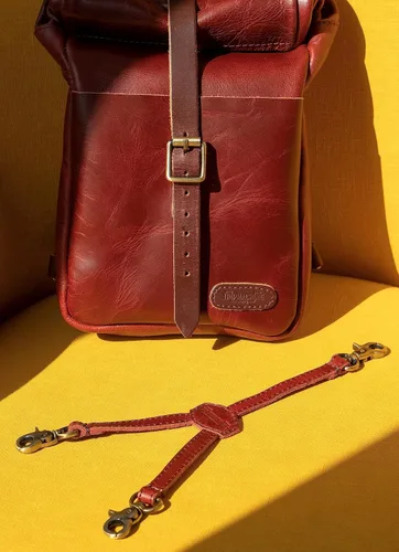 Vista 5 de Trip Machine Company Leather Mini Pannier - Vintage Tan