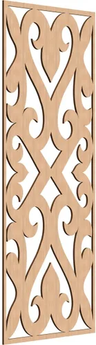 Vista 64 de Keene Paneles de pared decorativos de madera con calado, 9 3/8 pulgadas de ancho x 24 3/8 pulgadas de alto x 1/4 de alto, abedul Birch