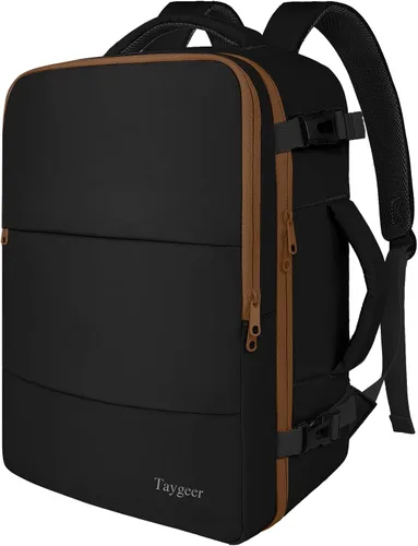 Vista 29 de Taygeer - Mochila de viaje para mujeres, mochila de cabina con puerto de carga USB y bolsa para zapatos, mochila TSA para laptop de 15.6 pulgadas