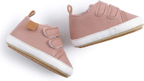 Vista 5 de SOFMUO Zapatos deportivos de piel sintética para bebés, niños y niñas, con suela de goma suave, mocasines Oxford para recién nacidos
