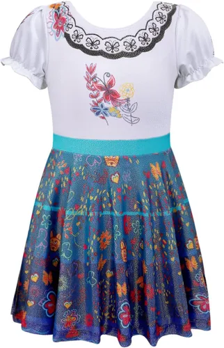 Vista 2 de EQSJIU Ballet Leotard with Tutu Skirt for Girls Dance Gymnastics Toddlers Sparkly Snowflake Party Dress Outfit Kids
