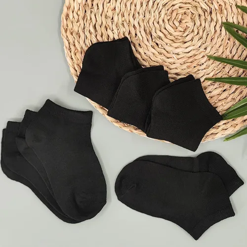 Vista 4 de Duufin 12 pares de calcetines deportivos para niños pequeños, calcetines atléticos de corte bajo, calcetines de media amortiguación para niños