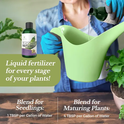 Vista 3 de LEAVES AND SOUL Fertilizante líquido profesional de calabacín Concentrado 5-1-5, fertilizante líquido para plantas para jardín, productos
