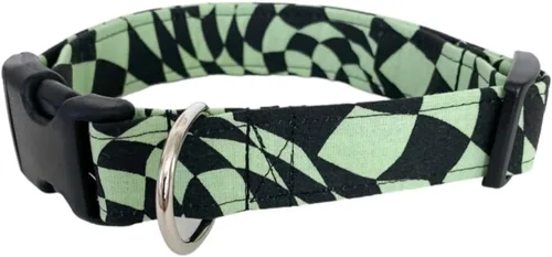 Vista 3 de Banners Geometric Green and Black Dog Collar (X-Small)