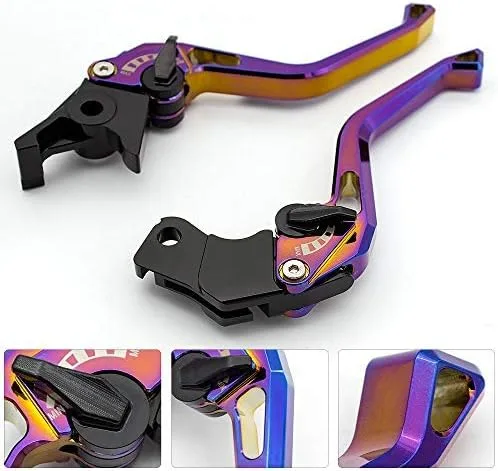 Vista 3 de FXCNC Palancas de embrague de freno ajustables 3D compatibles con VERSYS 1000 12-14, ZX636R/ZX6RR/ZX6RR 00-04, ZX10R 04-05, ZX9R 00-03, Z1000 03-06
