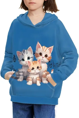 Vista 37 de Ystardream - Sudaderas para niñas adolescentes con bolsillo, sudaderas de manga larga para niños 0 Lindo Axolotl Rosa