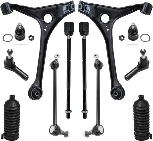 Vista 21 de Detroit Axle - Kit de extremo delantero para Hyundai Sonata XG350 XG300 Kia Optima, 2 brazos de control superiores con juntas de bola, 2 brazos