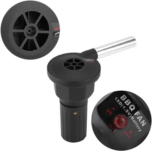 Vista 3 de Dioche Air Blower, Electric Portable Fire Blower Grill Fire Starter Flame Exciter, Campfire Cooking Tools For Bbq Picnic Outdoor Camping Hiking