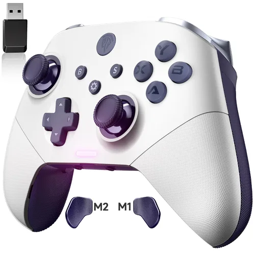 Vista 19 de EasySMX X10 Wireless PC Controller with Dual Hall Effect, Bluetooth Controller for PC/Switch/Steam/Android TV, Mobile - Include a White Swappable