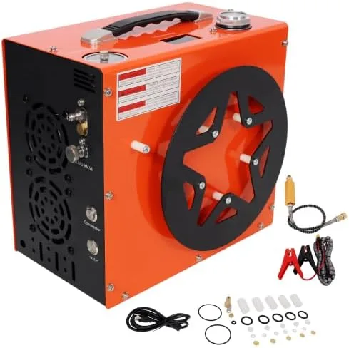 Vista 12 de Compresor de aire PCP, 4500 PSI/30 Mpa compresor portátil de pistola de aire PCP con convertidor de potencia integrado, parada automática