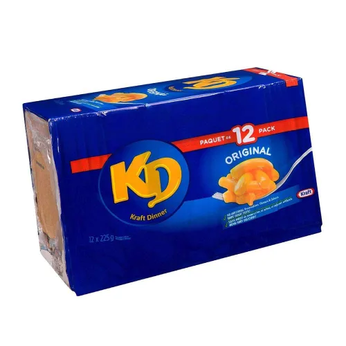 Vista 2 de Kraft Dinner, Macarrones y queso originales 225g/7.6oz, 12ct, importados de Canadá