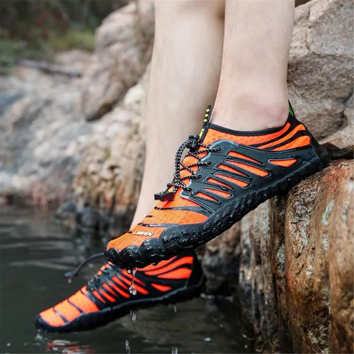 Vista 6 de UBFEN Zapatos acuáticos para natación, para hombre y mujer, para deportes de playa, secado rápido, descalzos para navegación, pesca, buceo, surf
