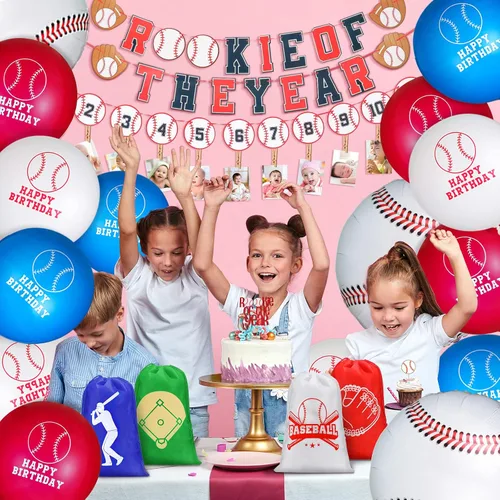 Vista 6 de Tondiamo 16 bolsas de béisbol para fiestas de béisbol, bolsa de béisbol con cordón para niños, paquete de golosinas no tejidas para regalo de fiesta