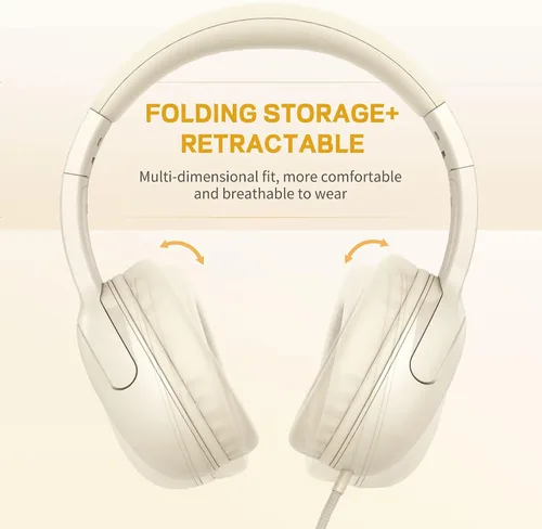 Vista 3 de LORELEI E5 Auriculares con Cable para Niños Plegables y Conector de 3.5mm Cable de Nylon Sin Enredos Auriculares Estéreo Sobre la Oreja
