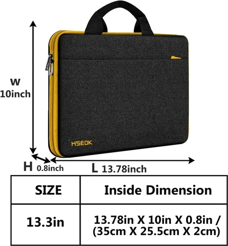 Vista 2 de Hseok - Funda para computadora portátil de 13 a 14 pulgadas, maletín para B01YL01