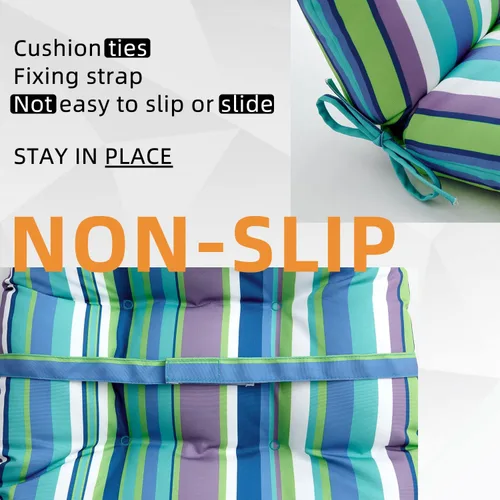 Vista 3 de FILUXE Almohadillas para silla, cojines de asiento/respaldo para patio - Almohada impermeable sólida acolchada, almohadillas