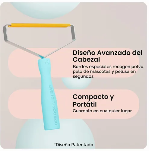 Vista 2 de Uproot Clean Pro Pet Hair Removal Tool - Multi-Fabric Edge, Carpet Rake