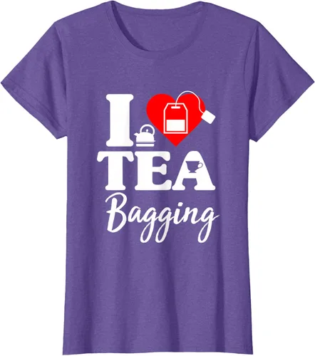 Vista 20 de Camiseta con texto en inglés "I Love Tea Bagging", divertida camiseta para bebedores de té, Negro