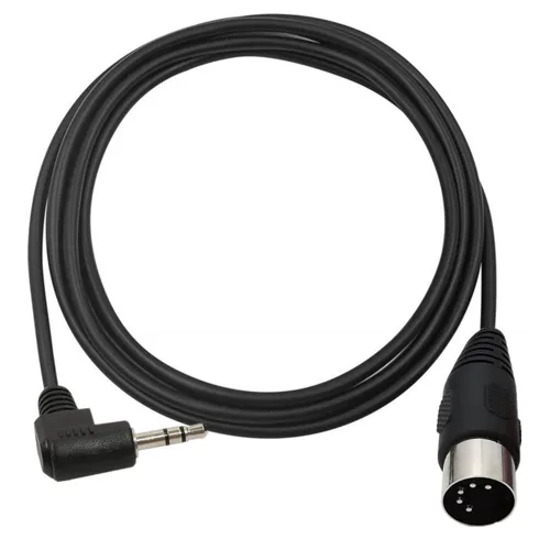 Vista 5 de Cable DIN de 5 pines, DIN 5 pines MIDI macho a 0.138 in TRS macho estéreo macho cable de conexión de audio de ángulo de 90 grados para tarjeta