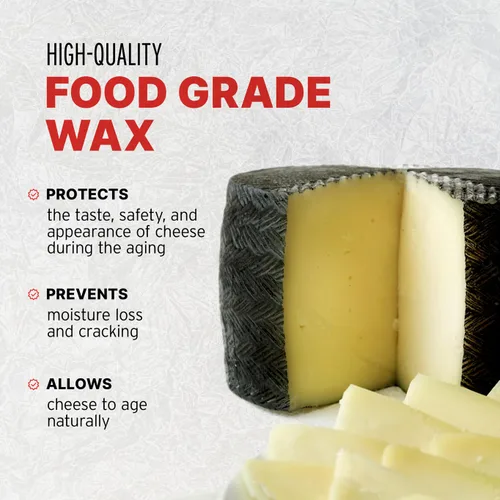 Vista 3 de Blended Waxes, Inc. Bloque de cera de queso, negro, 1 bloque Grado alimenticio premium, para elaboración de queso, conservando variedad de tipos