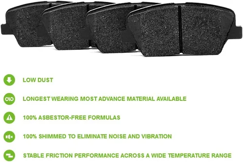 Vista 4 de SCITOO - Kit de frenos y rotores, 4 rotores de freno y 8 pastillas de freno de cerámica para Lexus ES300h 2013-2017, 2007-2012 para Lexus ES350