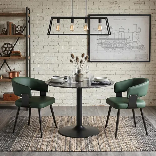 Vista 19 de Juego de 2 sillas de comedor, modernas sillas tapizadas para cocina y comedor con tela tejida transpirable, fáciles de montar y limpiar