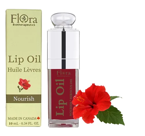 Vista 6 de ACEITE DE LABIOS FLORA BLACK CURRANT ORGÁNICO, A BASE DE PLANTAS HIDRATAR 10 ML HECHO EN CANADÁ