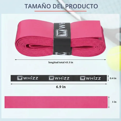 Vista 2 de Jerify 24 piezas de cinta adhesiva para raqueta de tenis, cinta adhesiva precortada para raqueta de bádminton con comodidad aterciopelada