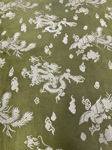 Vista 16 de Sedona Designz Tela de Brocado de Dragón Chino por Yarda 45" de Ancho, 100% Poliéster, Lujosa y Vibrante para Disfraces, Acolchado, Decoración