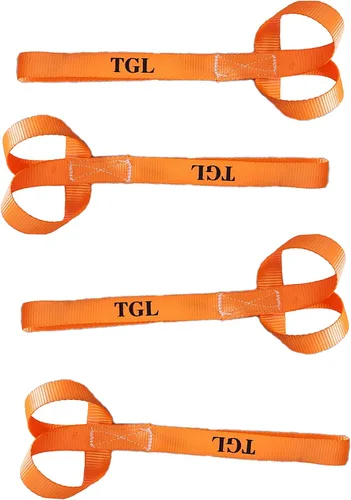 Vista 7 de TGL Correas de amarre de bucle suave, capacidad de carga de 2300 libras, paquete de 4 correas para manillar de motocicleta para asegurar ATV, UTV