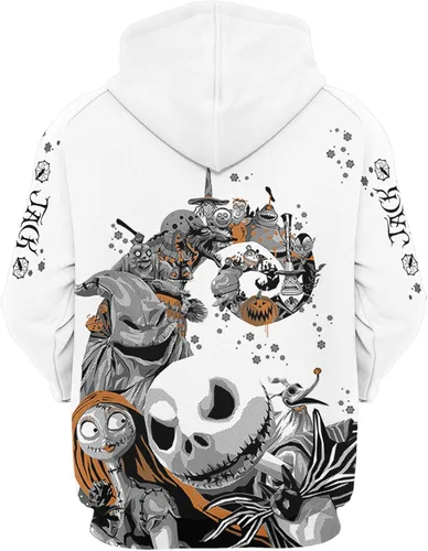 Vista 2 de GDKLXL Sudaderas con capucha para hombre y mujer, sudadera con capucha y pantalones de Jack y Sally
