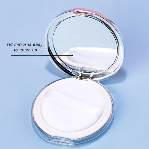Vista 6 de Recipiente de polvo de maquillaje vacío, contenedor de polvo suelto con soplo, contenedor compacto de plástico reutilizable para polvo suelto