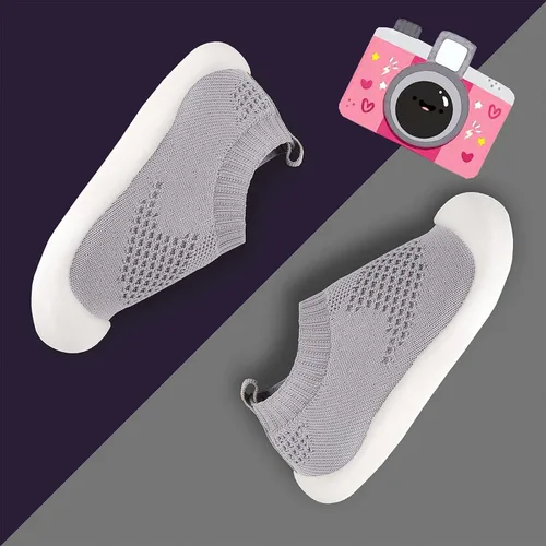 Vista 4 de Zapatos para bebés de 1 a 4 años, zapatos para niños pequeños, zapatos para niños y niñas, suela suave, tela de algodón antideslizante, malla