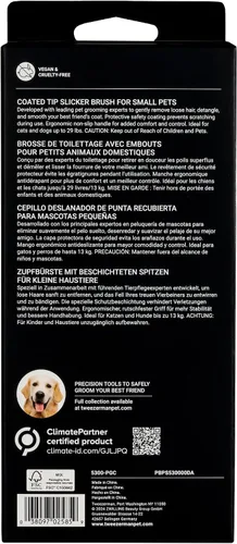 Vista 15 de Tweezerman Slicker Brush - Cepillo de aseo para mascotas con cerdas recubiertas