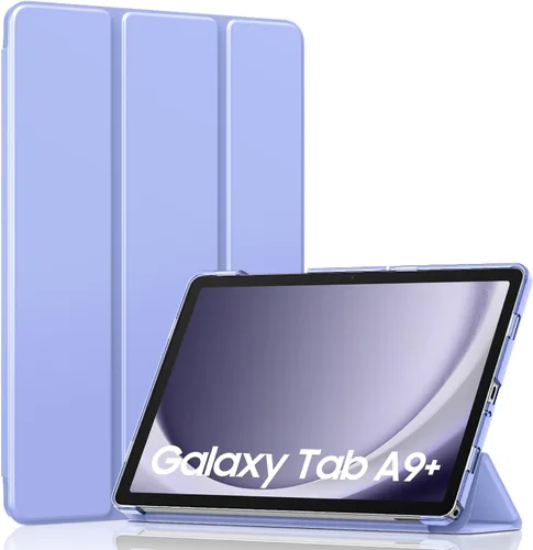 Vista 72 de MoKo para Galaxy Tab A9 Plus/A9+ Funda de 11 pulgadas 2023, funda de PC delgada con soporte y parte trasera translúcida para Galaxy Tab A9 Plus