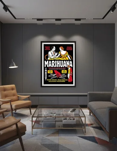 Vista 7 de Marihuana - Weed with Roots in Hell - Orgías extrañas - Fiestas salvajes - Pasiones desatadas - Póster de película vintage por Dwain Esper c.1936