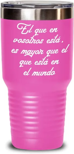 Vista 11 de Regalos católica cristianas vaso en espanol con versículos de la biblia para padres mayores