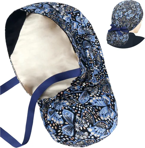 Vista 16 de Scrub Caps for Women Surgical Caps Nurse Hat Functional Ponytail Holder for Long Hair Single or Satin-Lined
