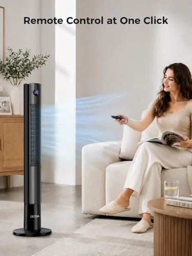 Vista 11 de OSTBA Ventilador de torre de 43 pulgadas para dormitorio, oscilante de 85°