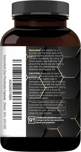 Vista 8 de Picolinato de zinc de alta potencia 100 mg – 240 cápsulas, forma biodisponible de zinc para apoyo inmunológico y salud de la piel – Sin OMG y gluten