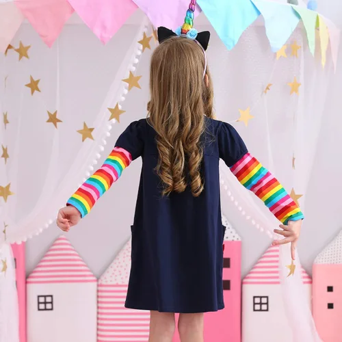 Vista 6 de VIKITA - Vestidos de invierno para niñas, de manga larga, ropa escolar para niñas de 2 a 12 años Alh5805