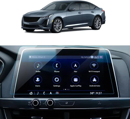 Vista 15 de Protector de Pantalla de Coche para 2015 2016 2017 2018 2019 Cadillac CTS Accesorios Navegación Pantalla Táctil Protector de Película de Vidrio
