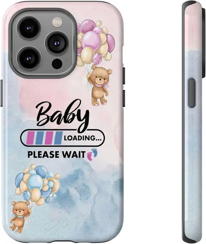 Vista 34 de Cute Baby Loading Phone Case for iPhone Models and Variants - Sweet Maternity Phone Cover for Pregnancy Reveal or Baby Shower