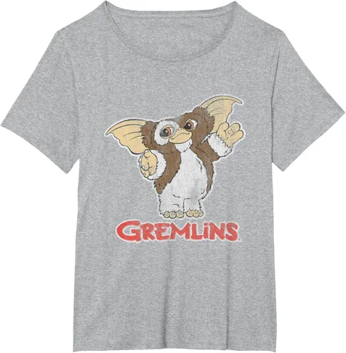 Vista 14 de Gremlins Camiseta Gizmo y Logo, Negro, S