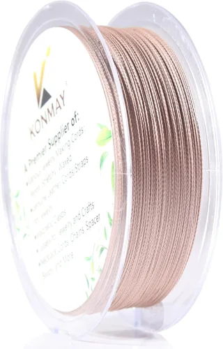 Vista 10 de KONMAY 0.12mm 12lb Black Seed Bead Thread, 100 Yds Jewelry Making String