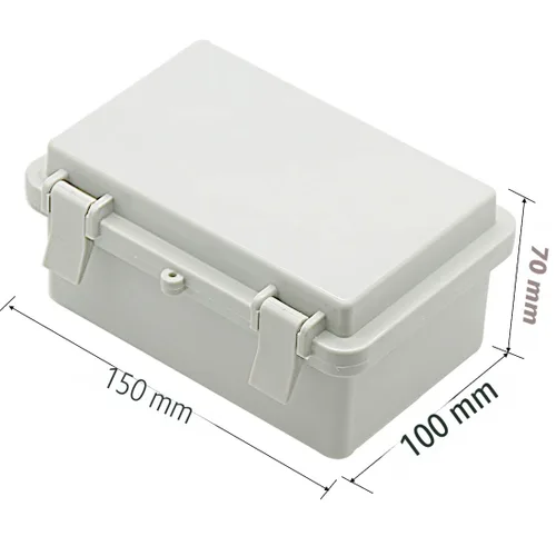 Vista 2 de Zulkit Caja eléctrica IP65 impermeable de plástico ABS - Cáscara con bisagras, 2 retenedores de cable, 5.9 x 3.9 x 2.8 pulgadas