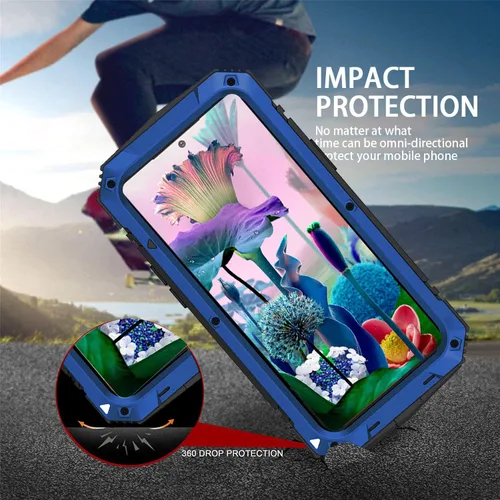 Vista 8 de Simicoo Funda de metal compatible con Samsung S23 con protector de pantalla, protector de cámara, militar, resistente, de servicio pesado, a prueba