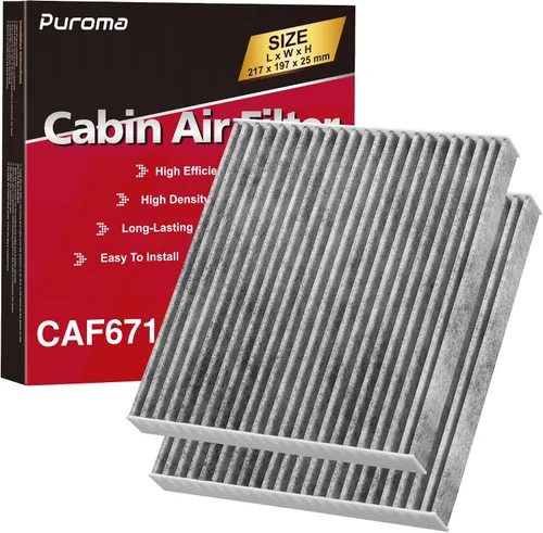 Vista 8 de Puroma Filtro de aire de cabina con carbón activado, compatible con Honda, CR-V, Civic, Accord, Odyssey, Pilot, Crosstour, Passport, Acura ILX, MDX